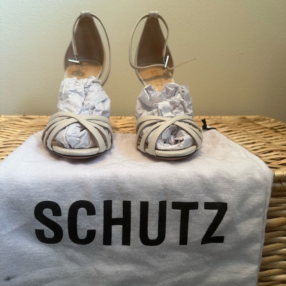 SCHUTZ Women's Beige Strappy Heels - Picture 1 of 6